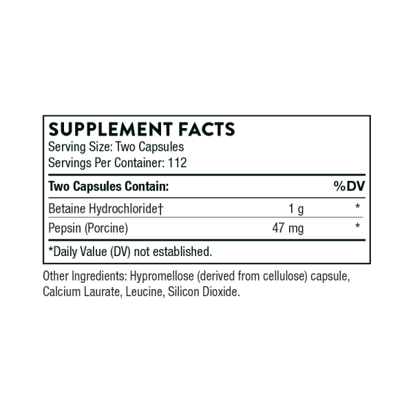 Betaine HCL & Pepsin, 225 capsules - Image 4