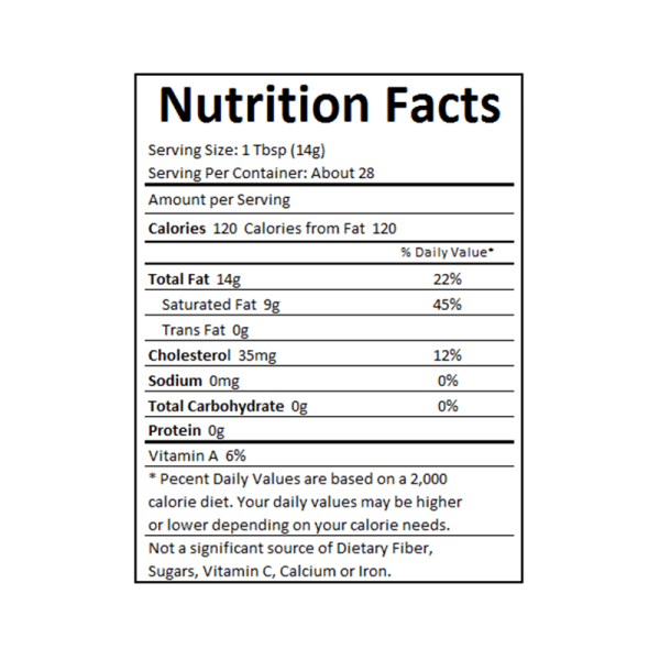 Ghee, 100% Organic, Grass-Fed, 14 oz - Image 2