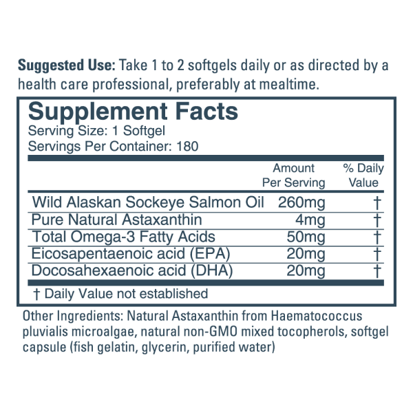 Astaxanthin, 4 mg, 180 Softgels - Image 2