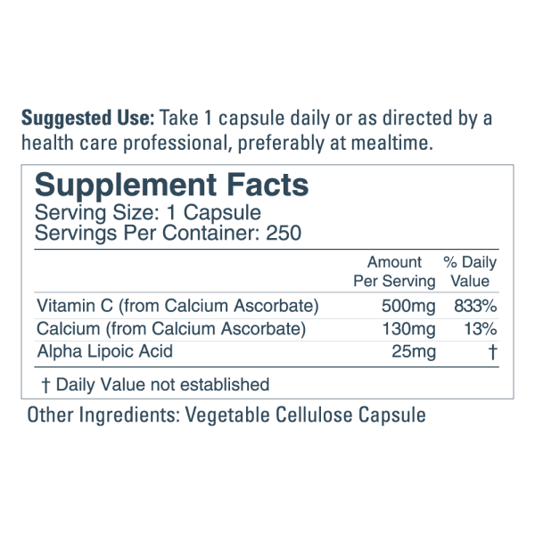 Buffered Vitamin C, 500 mg, 250 capsules - Image 2