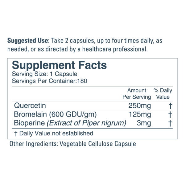 Quercetin & Bromelain, 180 capsules - Image 2