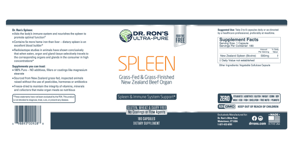 Spleen, 500mg, 180 Capsules - Image 3