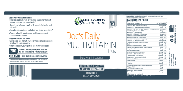 Doc's Daily Multivitamin, 180 capsules - Image 3